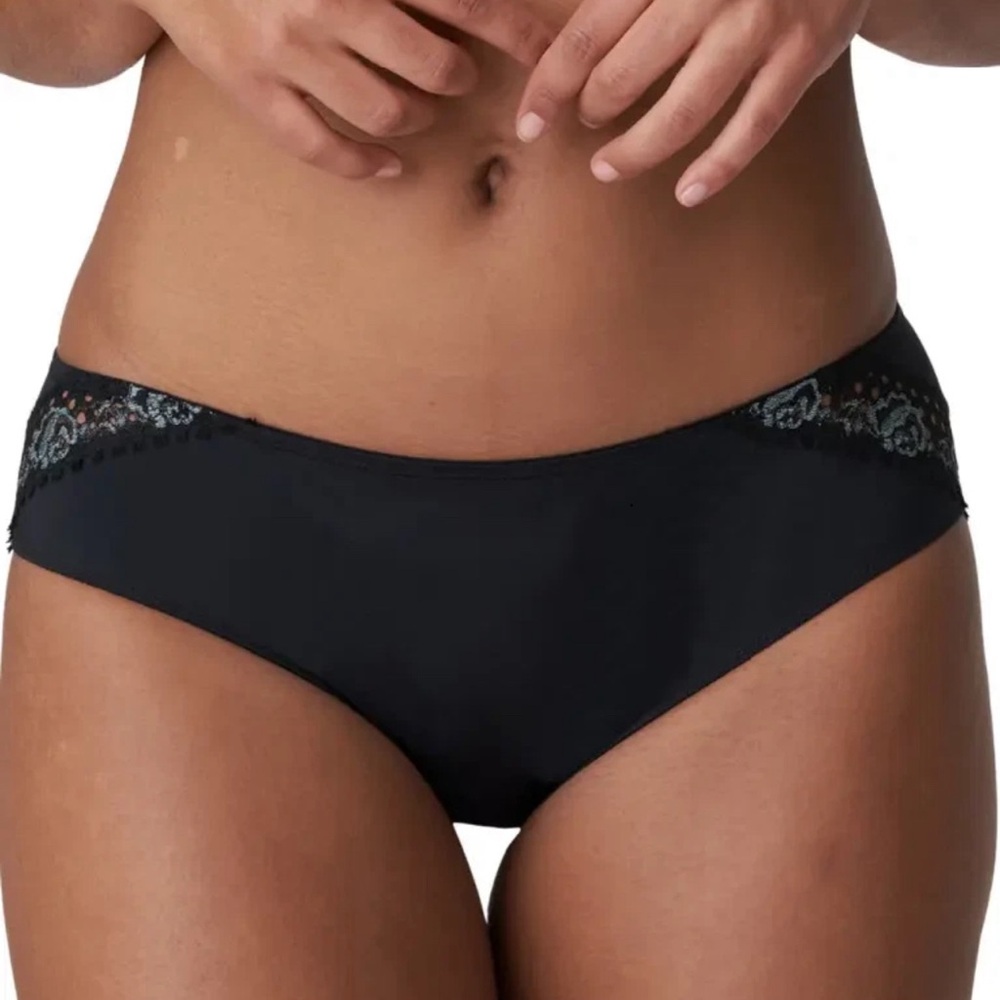 Prima Donna Black Rose Sauvage Bikini Panties NWT